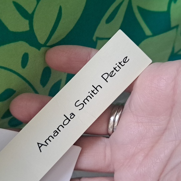 Amanda Smith 2 Tone Green Tropical Sleeveless Dress. Size 8 Petite NWT - Picture 7 of 8